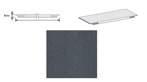 Добор "Т" ЭКО Stormy Wood МДФ 2070х150х8 М: фотография 1