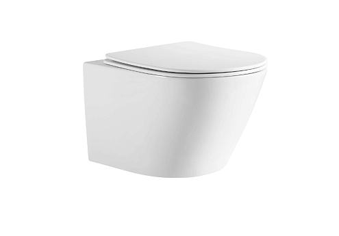 Унитаз подвесной безободковый Aquatek Либерти AQ1999T-00, смыв торнадо с легкосъемным сиденьем Soft Close: фотография 1