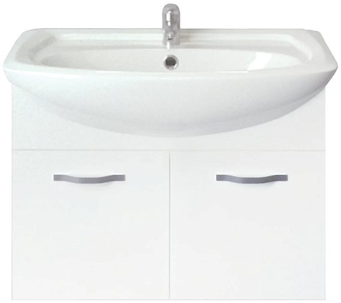 Тумба Вита 65П 2 двери Белый глянец, МДФ: фотография 1