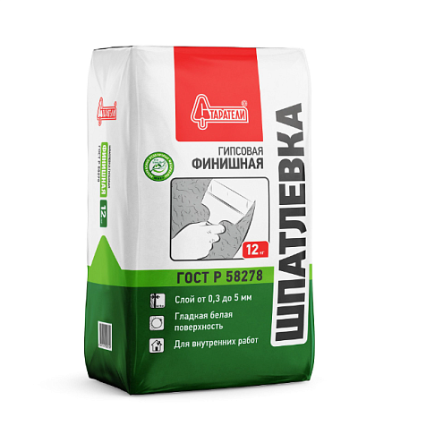 Шпатлевка гипсовая Старатели "Финишная" 12кг : фотография 1