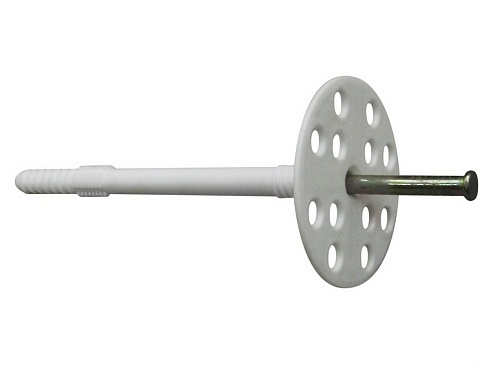 Дюбель для утеплителя с металлическим  гвоздем 10х 90мм, 50шт: фотография 1