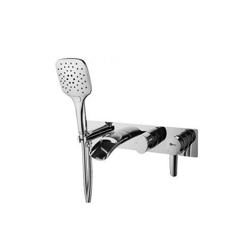 LM3224C "Атлантисс" Смеситель для ванны и душа встраиваемый, с 3-функциональной лейкой, хром: фотография 1