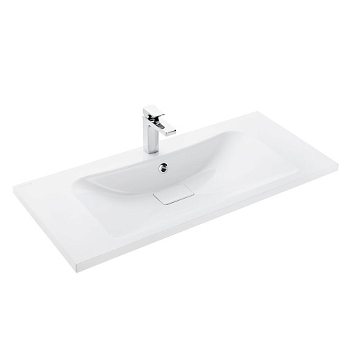 Раковина Брук 100 белая 1A71333KBC010: фотография 1