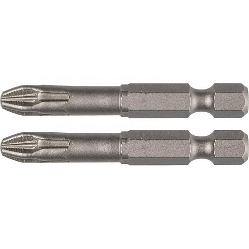 Биты "X-DRIVE" торсионные кованые, Cr-Mo сталь, тип хвостовика E 1/4", PH2, 50мм, 2шт, KRAFTOOL: фотография 1