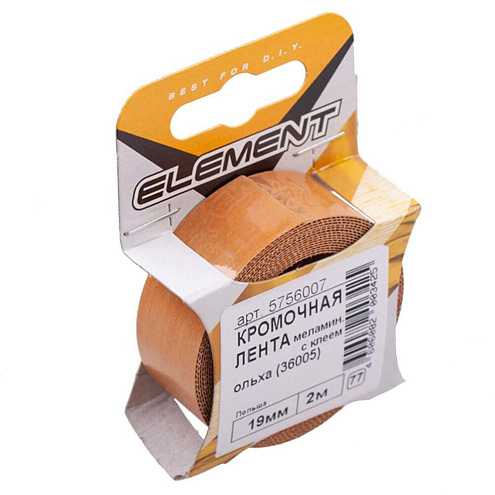 Кромочная лента меламиновая с клеем 19мм ольха, 2м  "Element": фотография 1