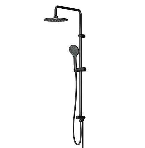Душевая система AM.PM Gem F0790022 стойка с тропическим душем, черная: фотография 1