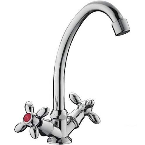 Смеситель для кухни 1/2 кер F4027 FRAP Крест овал: фотография 1