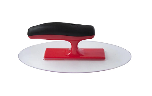 Кельма для декоративных покрытий Toolberg с прозрачным полотном, овальная 118x230 мм: фотография 1