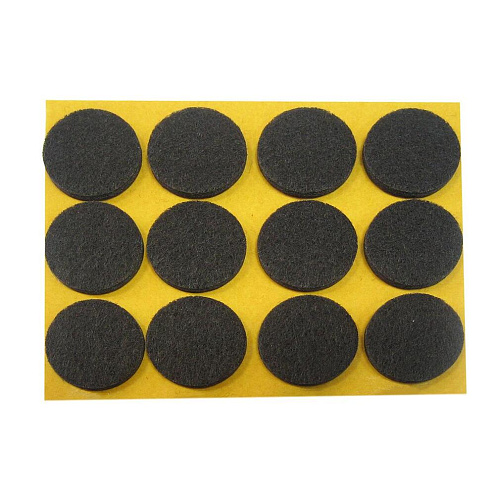 Пункт фетровый самоклеящийся d24мм коричневый, 12шт "Element": фотография 1