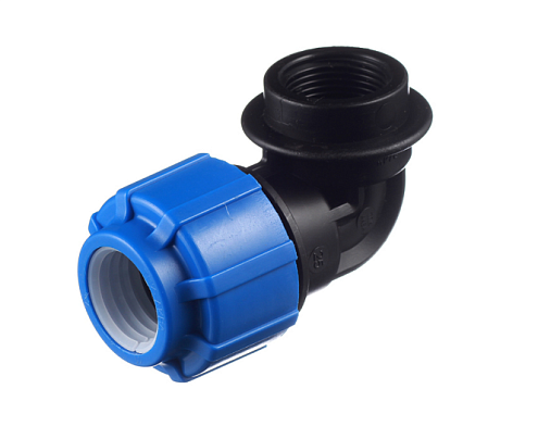 Отвод ПЭ 25х3/4" внутренняя резьба  обжимной ТПК-Аква: фотография 1