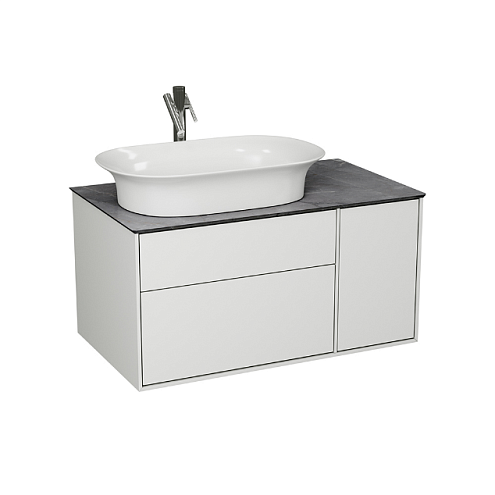 Тумба DIBORG  Elise 90 2 ящика, 1 дверь, белый глянец 77.7246: фотография 1