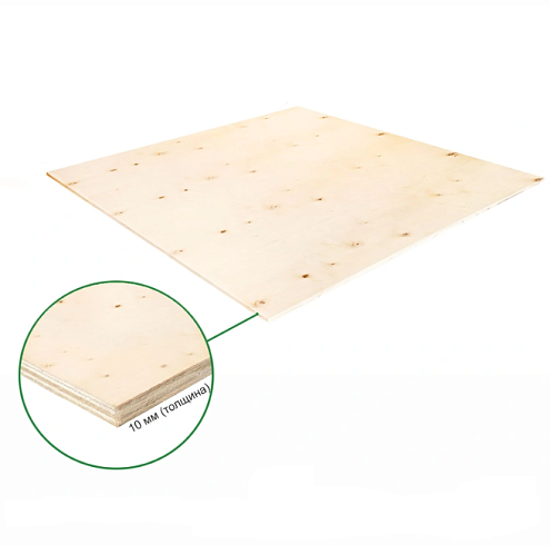 Фанера ФК 1525х1525х10мм сорт IV/IV нешлифованная ГОСТ 3916.1- 2018 : фотография 1