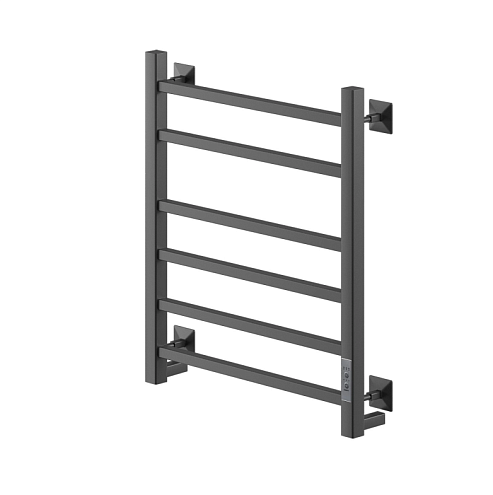 Полотенцесушитель Mixline Fortune  60х50 таймер, 323 Вт, 6 перекладин, электрический, черный: фотография 1