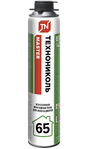 Пена монтажная Технониколь MASTER 65 всесезонная, 1000 мл: фотография 1