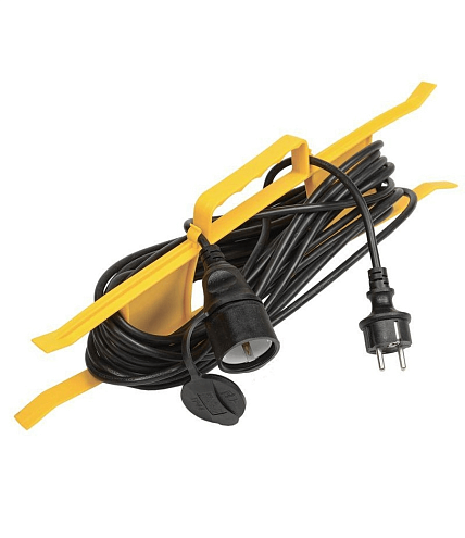 Удлинитель-шнур на рамке УР50 с заземлением 10А IP44 ПВС 3х1,0мм² 50м IEK WKF14-10-01-50-44: фотография 1