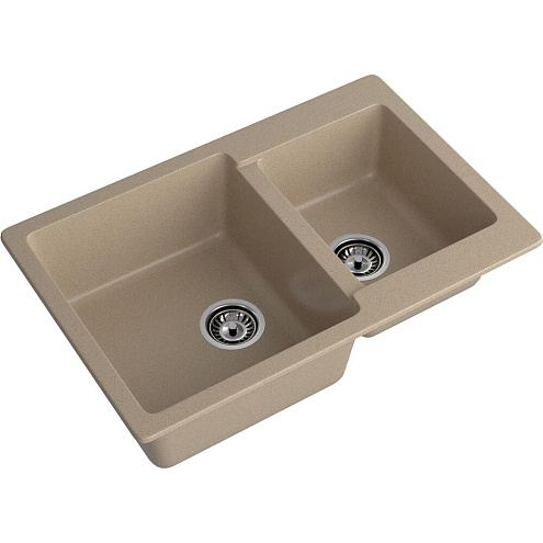 Мойка GRANFEST GF-P780K 2 чаши 780х510 мм песочный: фотография 1