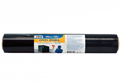 Стрейч-пленка 450мм х 100м черная Unibob: фотография 1