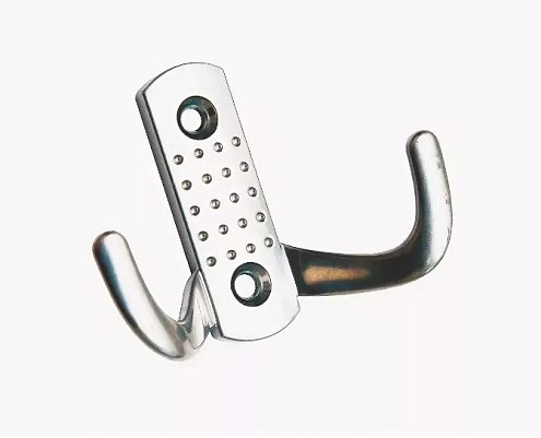 Крючок - вешалка №10 хром 2-х рожковый: фотография 1