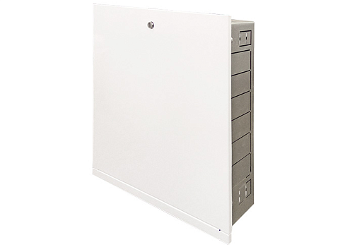 Шкаф коллекторный металлический встраиваемый 590х670-760х125-195 Uni-fitt : фотография 1