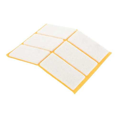 Пункт фетровый самоклеящийся  25х50мм белый, 6шт "Element": фотография 1