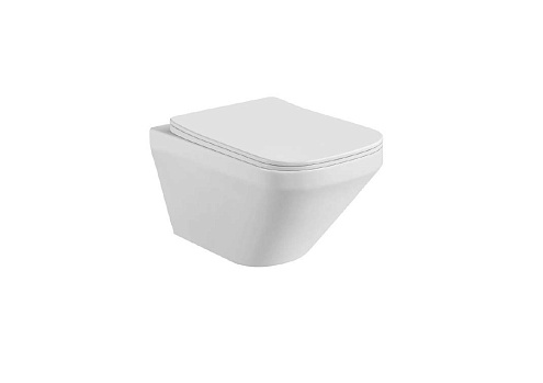 Унитаз подвесной безободковый Aquatek Лира AQ1155-00 490х365х20 с сиденьем Soft Close: фотография 1