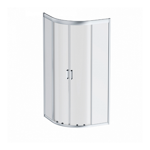 Душевое ограждение без поддона 100x100 AM.PM Gem W90G-401-100WT профиль серебристый: фотография 1