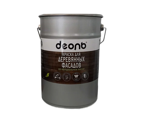 Краска для деревянных фасадов на натуральном масле ДЕОЛЬ, Белый, 5л: фотография 1
