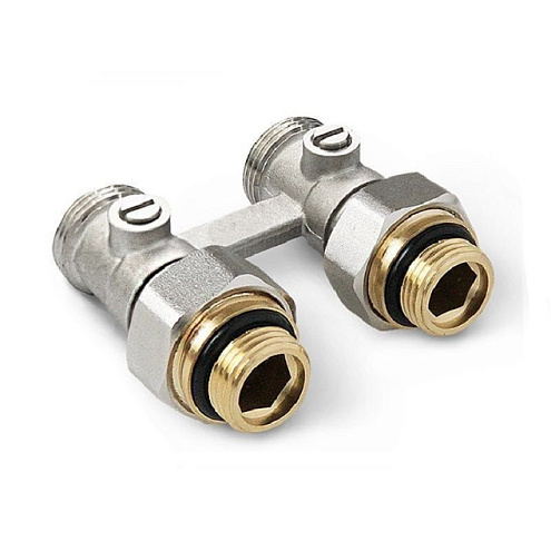 Узел нижнего подключения радиатора 1/2"х3/4" прямой STI: фотография 1