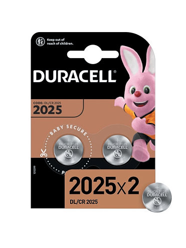Элемент питания литиевый CR2025-2BL уп.2шт Duracell Б0037272: фотография 1