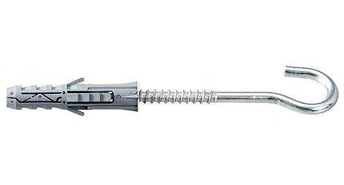 Крюк-полукольцо с дюбелем  6мм, 6шт: фотография 1