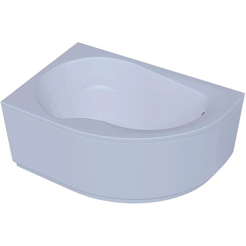Акриловая асимметричная ванна Aquatek Вирго 150х100 с фронтальным экраном, без гидромассажа, левая: фотография 1