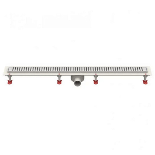 Трап линейный ТП-55D-700, с горизонтальным выходом D50мм: фотография 1