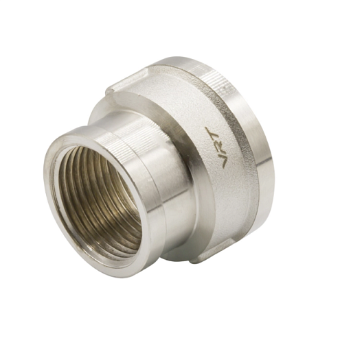 Муфта переходная 1 1/2"х1 1/4" ВВ никель VRT: фотография 1