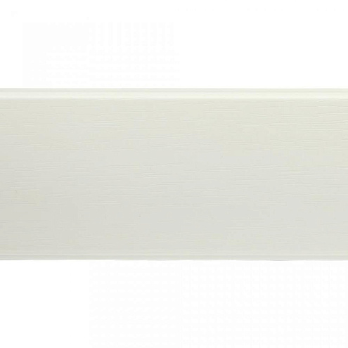 Плинтус ПВХ с монтажной планкой Line Plast LL001, Белый с тиснением: фотография 1