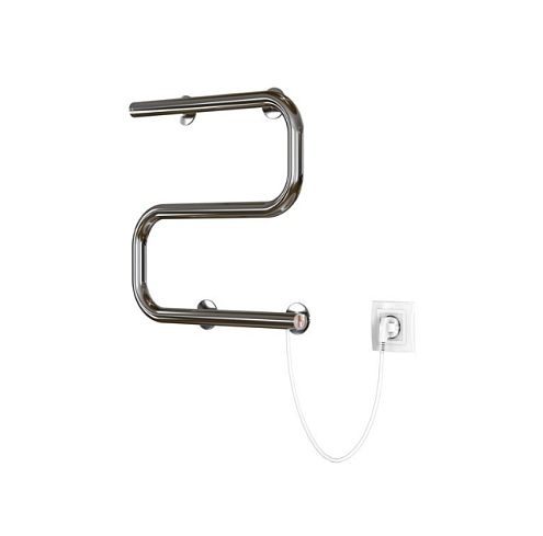 Полотенцесушитель Mixline Simple S 40x40 кнопочный выключатель, 100 Вт: фотография 1