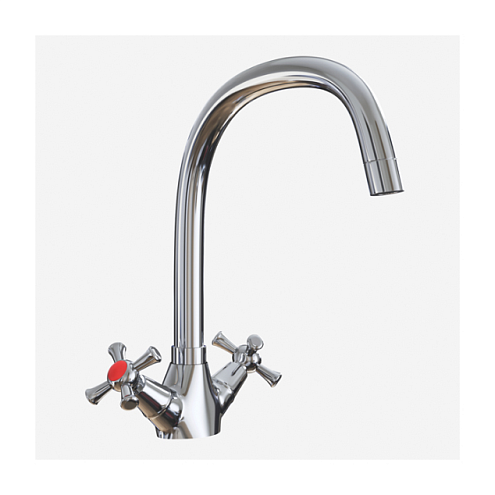 Смеситель для кухни 1/2 кер. MIXLINE ML10-032 высокий излив (без подводки): фотография 1