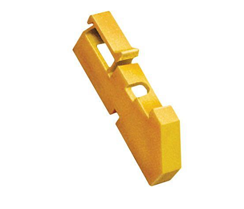 Изолятор на DIN-рейку желтый IEK YIS21: фотография 1