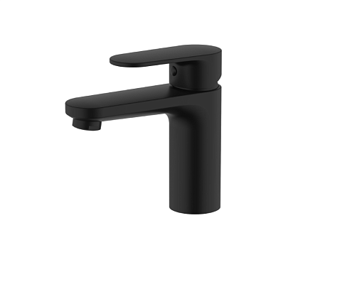 Смеситель для раковины 90 без донного клапана Aquatek Ника AQ1810MB, матовый черный: фотография 1