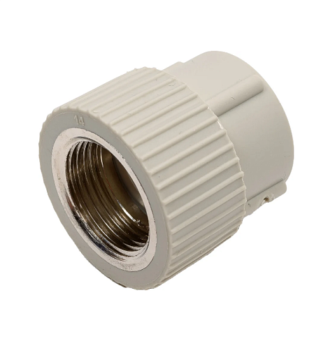 Муфта комбинированная внутренняя резьба 25х3/4" серый TR-TB Tebo : фотография 1