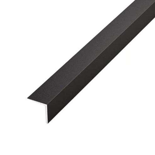 Уголок алюминиевый 10х10 анодированый черный матовый 3м: фотография 1