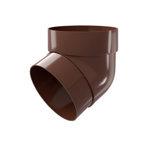 Колено трубы 67° ПВХ, шоколадное (RAL 8017), Grand Line: фотография 1