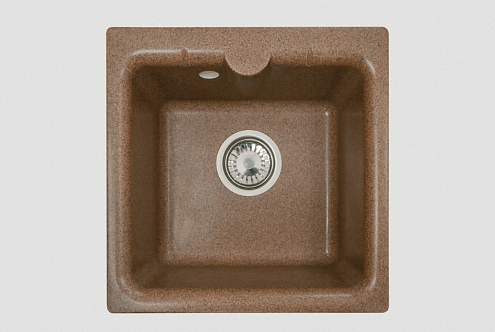 Мойка GRANICOM NOVELL Ирбис 410х410 мм колорадо без сифона: фотография 1