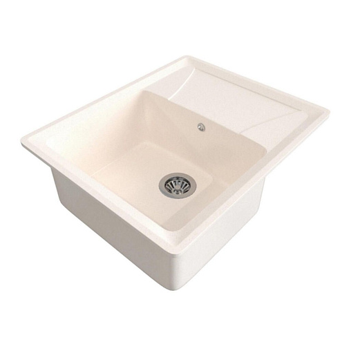 Мойка ML-GMS03 СТАНДАРТ с крылом, белый (331), 605х490х190 мм: фотография 1