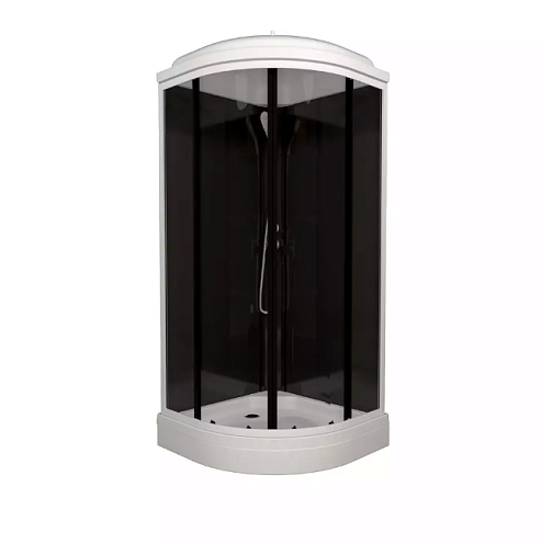 Душевая кабина Нова 88х88 А  1/4 круга низкий поддон Белый ДН4, сифон E410CL: фотография 1