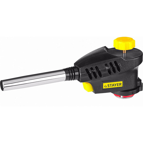 Газовая горелка Stayer "ProTerm на баллон, с пьезоподжигом, регулировка пламени, токое пламя, 1300°C: фотография 1