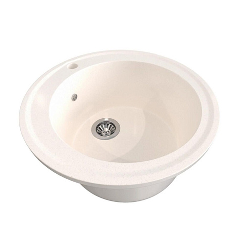 Мойкa ML-GMS01 СТАНДАРТ круглая, белый (331), 475 мм глубина чаши 194 мм: фотография 1