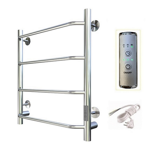 Полотенцесушитель электрический ЛЦ 60х40 Трапеция 4 перекладины универсальный (скрытое подключение) Тругор: фотография 1