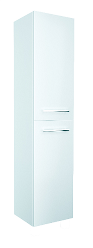 Пенал Соната 35П 2 двери, бельевая корзина, белый глянец L: фотография 1