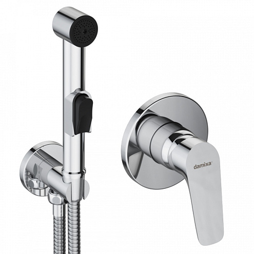 777510001 Jupiter, смеситель монтируемый в стену с гиг. душем, хром: фотография 1