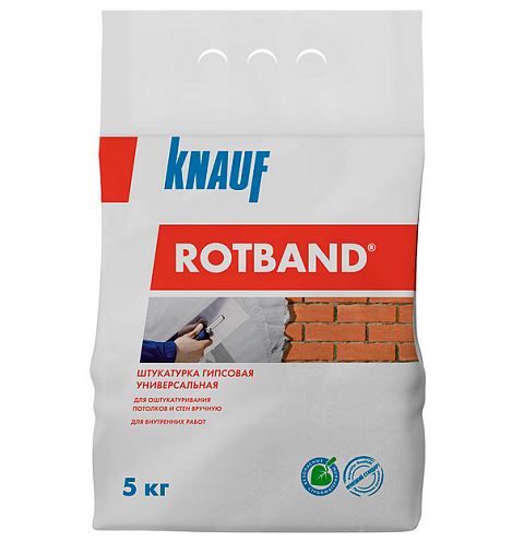 Штукатурка гипсовая КНАУФ-Ротбанд 5кг: фотография 1